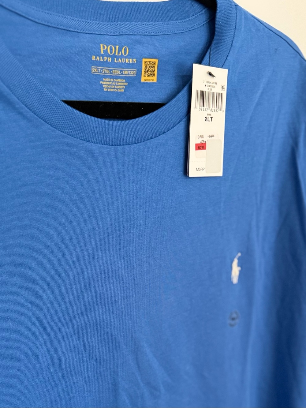 Polo by Ralph Lauren Short Sleeve Crew Tee in Bright Blue